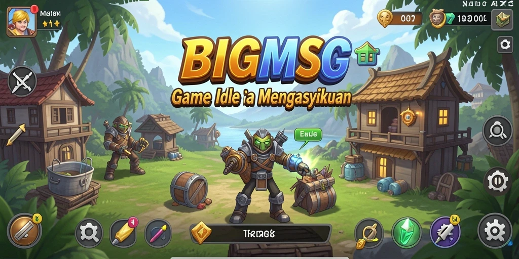 Tampilan gameplay BIGMSG yang menarik dan penuh warna.
