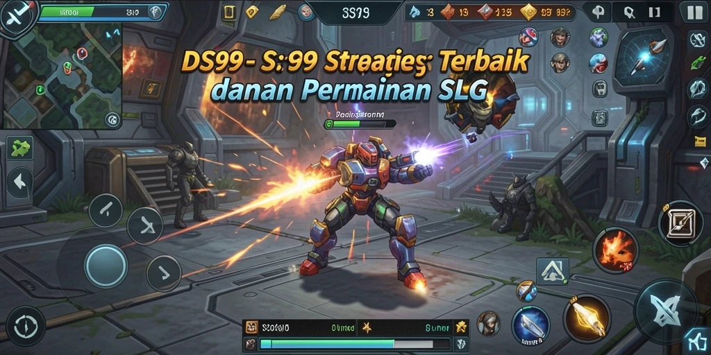 Tangkapan layar gameplay DS99 dengan aksi pertempuran SLG yang seru.