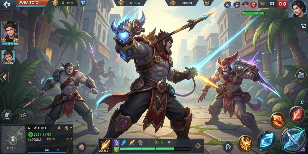 Tangkapan layar gameplay seru dalam DUBAITOTO menampilkan strategi tim yang mendebarkan.