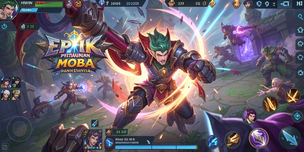 Gameplay seru HIWIN dengan karakter bertarung di arena.