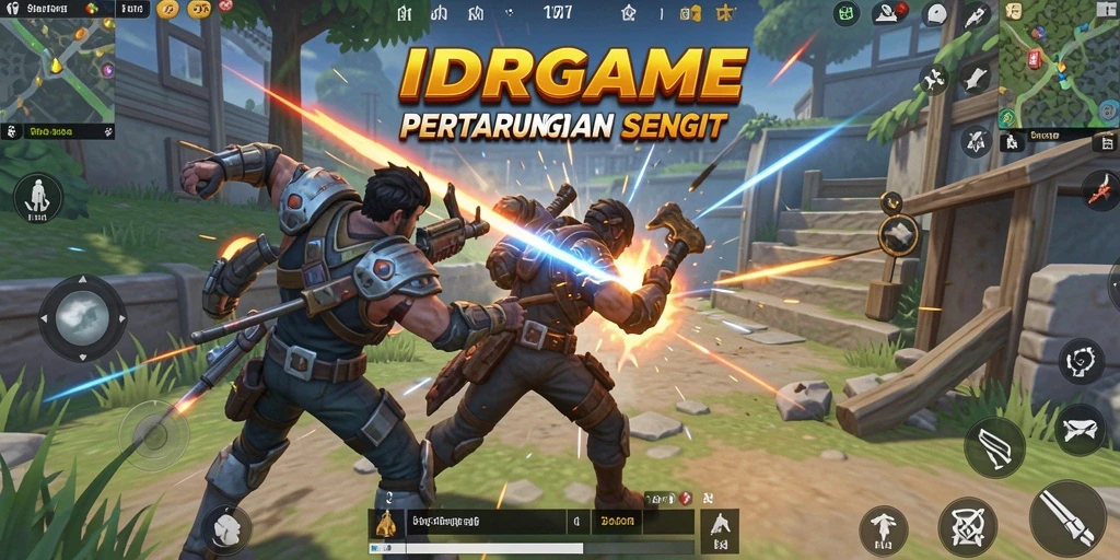 Gameplay mendebarkan dalam IDRGAME dengan aksi Battle Royale yang intens.