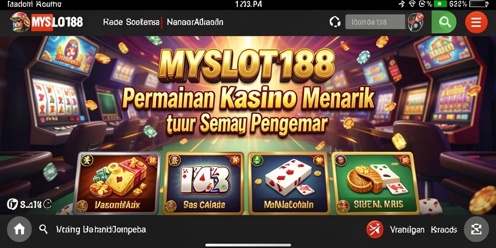 Tampilan gameplay menarik di MYSLOT188 yang memikat pemain Kasino.