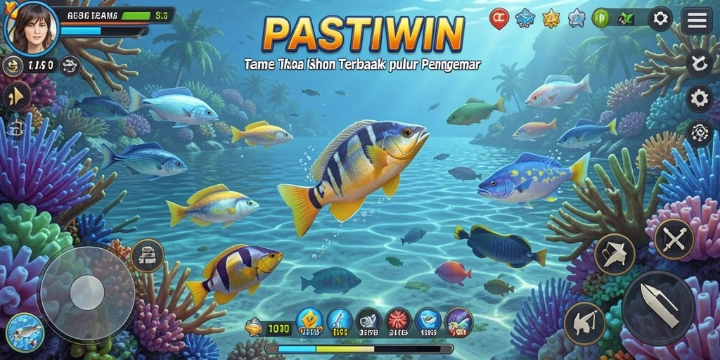 Gameplay seru saat menembak ikan di bawah laut.