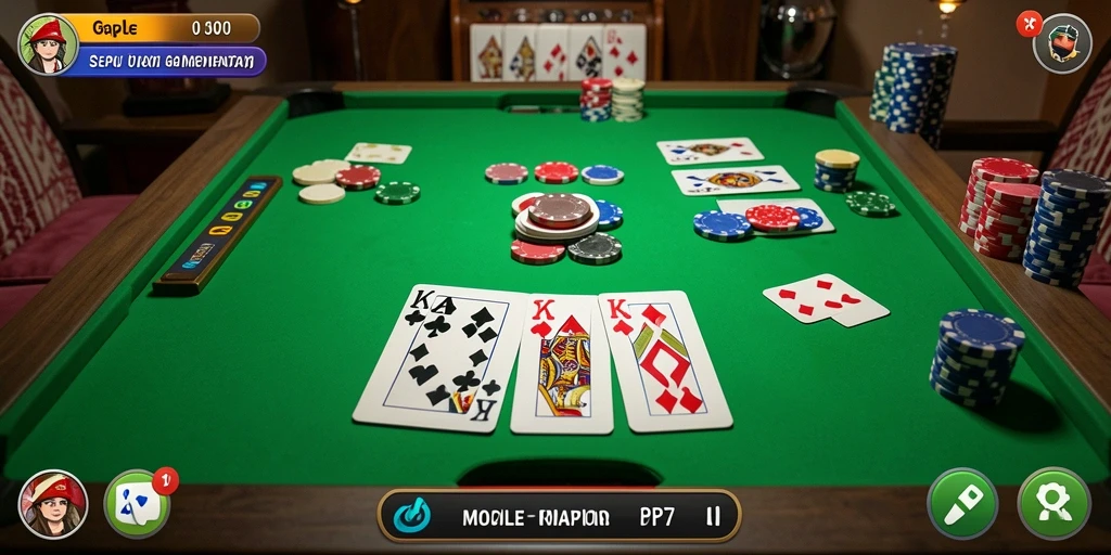 Gameplay Gaple yang seru dan interaktif di PP7.