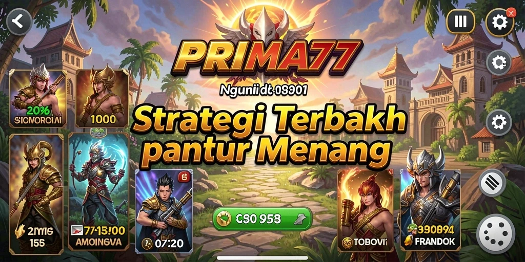 Screenshot PRIMA77 menampilkan strategi yang mendebarkan di arena permainan.