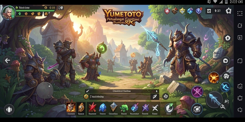 Screenshot gameplay YUMETOTO yang menampilkan aksi pertarungan yang seru.